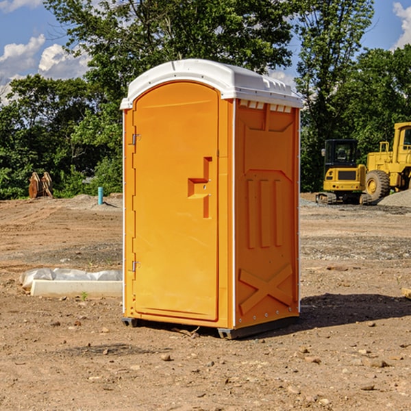 can i customize the exterior of the porta potties with my event logo or branding in Hollister NC